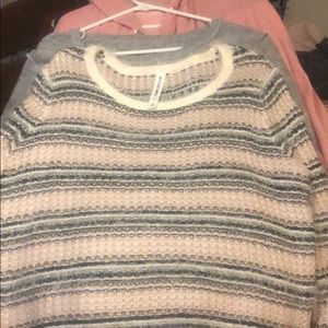 Long sleeve furry sweater